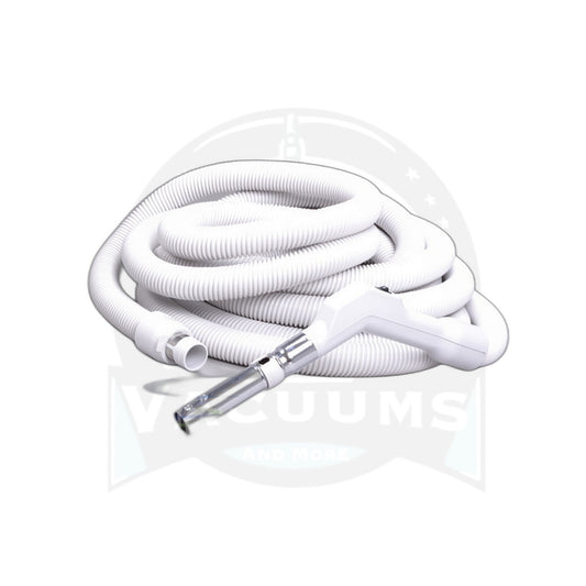 Low Voltage Hose Assembly with Button - 30 Ft, 1 3/8", Light Gray (Plastiflex)
