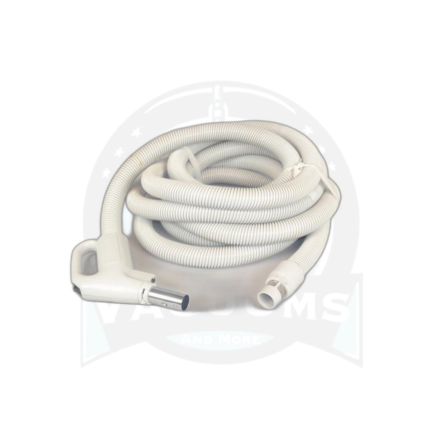 Low-Voltage Central Vacuum Hose - 25 Ft, 1 3/8", Gas Pump Handle with Button Lock