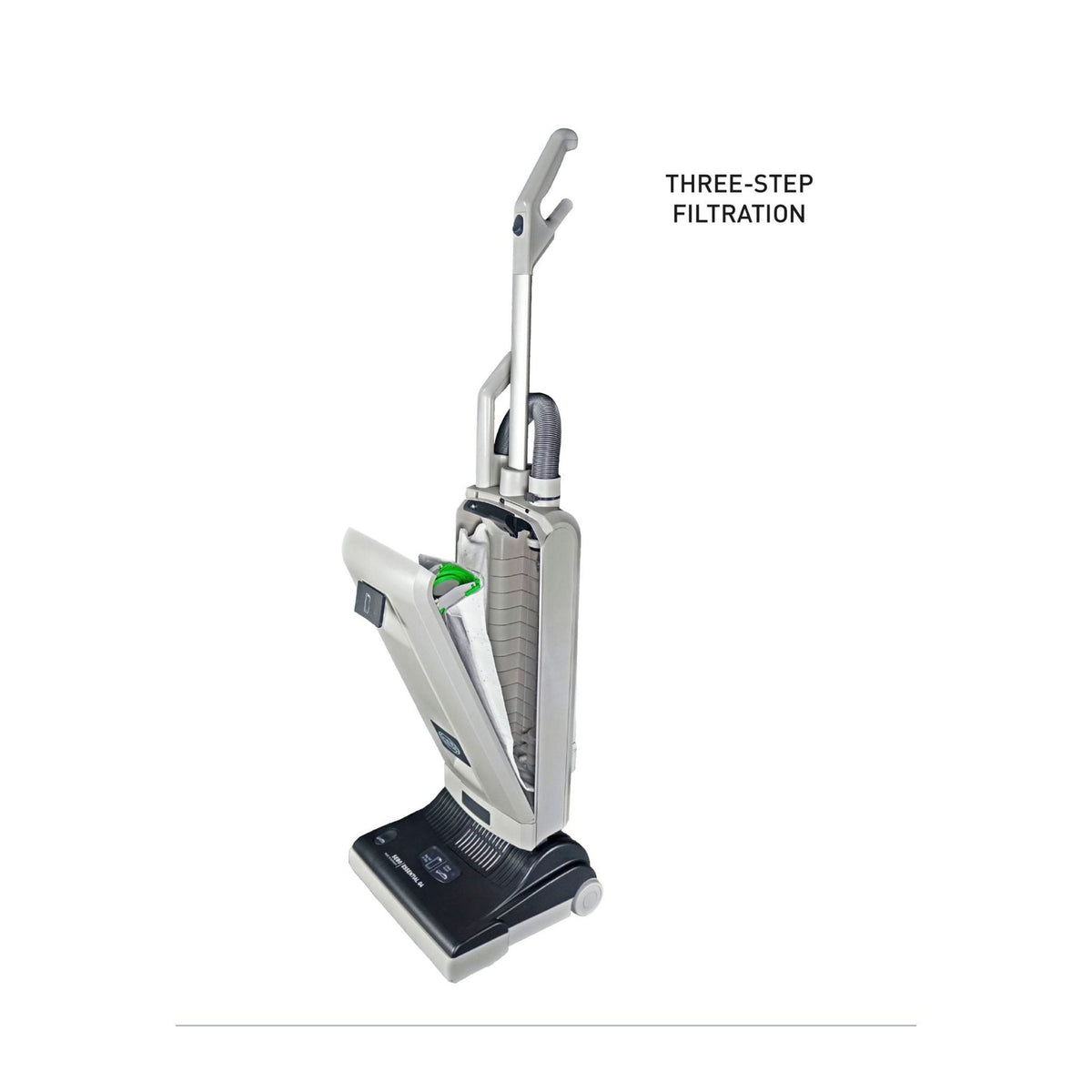 SEBO ESSENTIAL G5 Bagged Upright Vacuum, Light Gray and Dark Gray