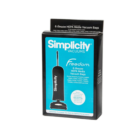 Simplicity Freedom Type F HEPA Vacuum Bags, 6-Pack
