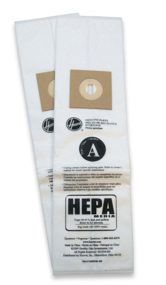 Hoover AH10135 Type A HEPA Bags, 2-Pack