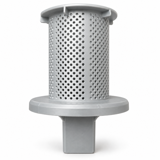 Bissell separator assembly with gray perforated cylinder and rectangular lower extension