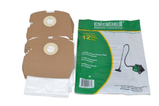 Bissell BGC3000 Paper Bags 19-2494-08, 12-Pack