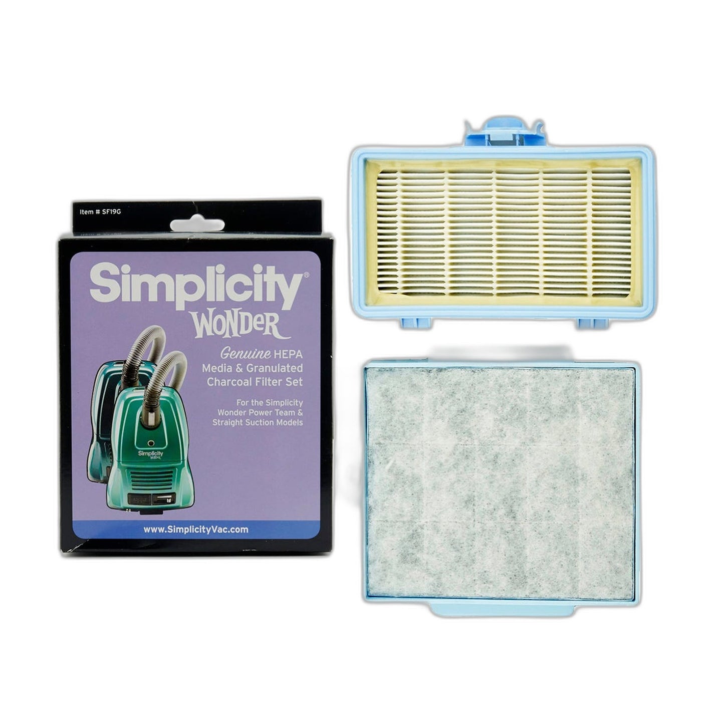Simplicity HEPA Media and Granulated Charcoal Filter Set for Wonder Canisters