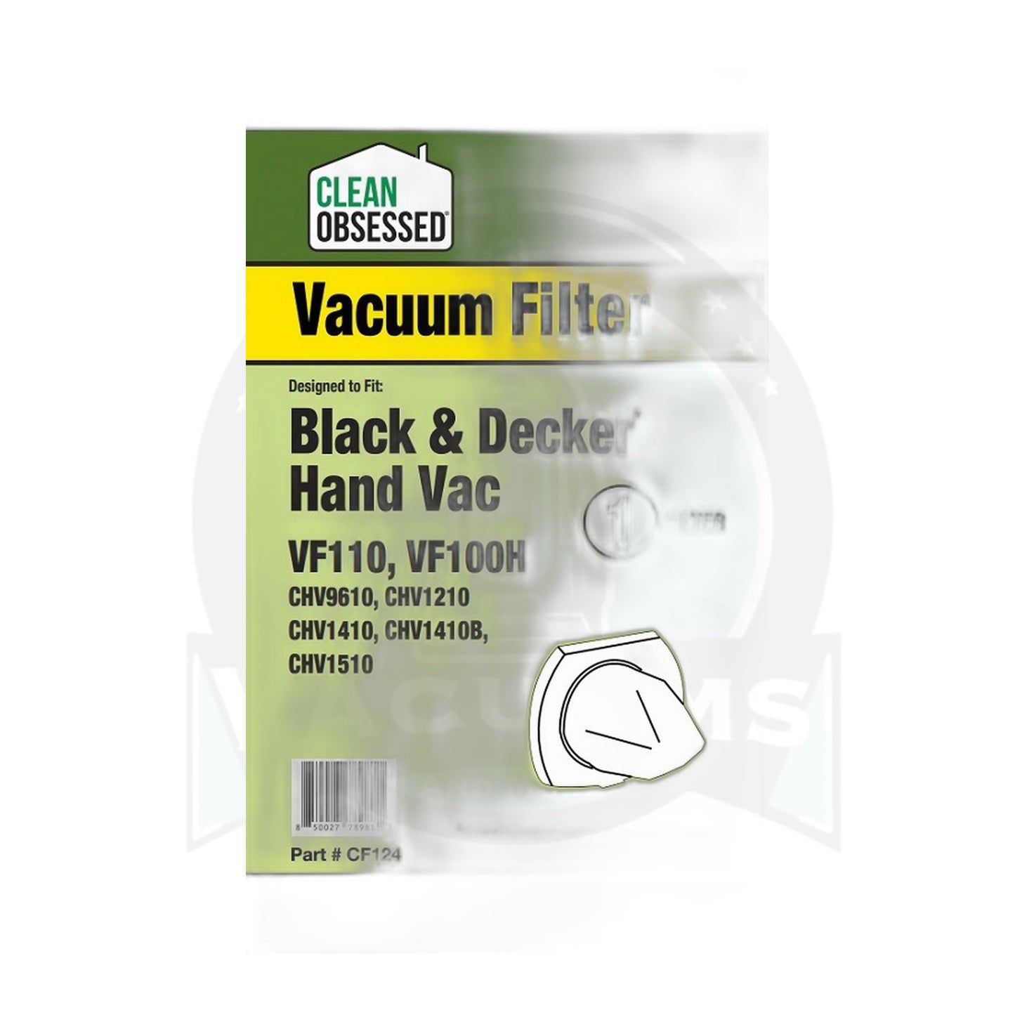 Clean Obsessed Filter for Black & Decker Hand Vac (Repl. VF110/VF100H)
