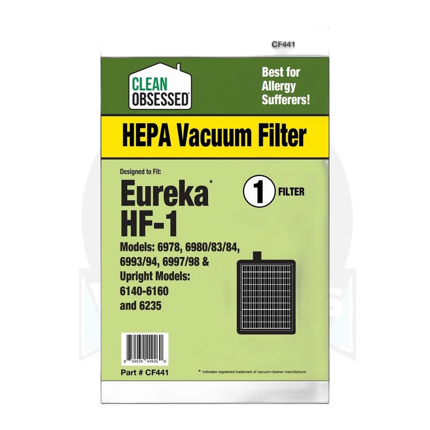 Eureka HF-1 HEPA Filter for Excalibur Uprights & Canisters