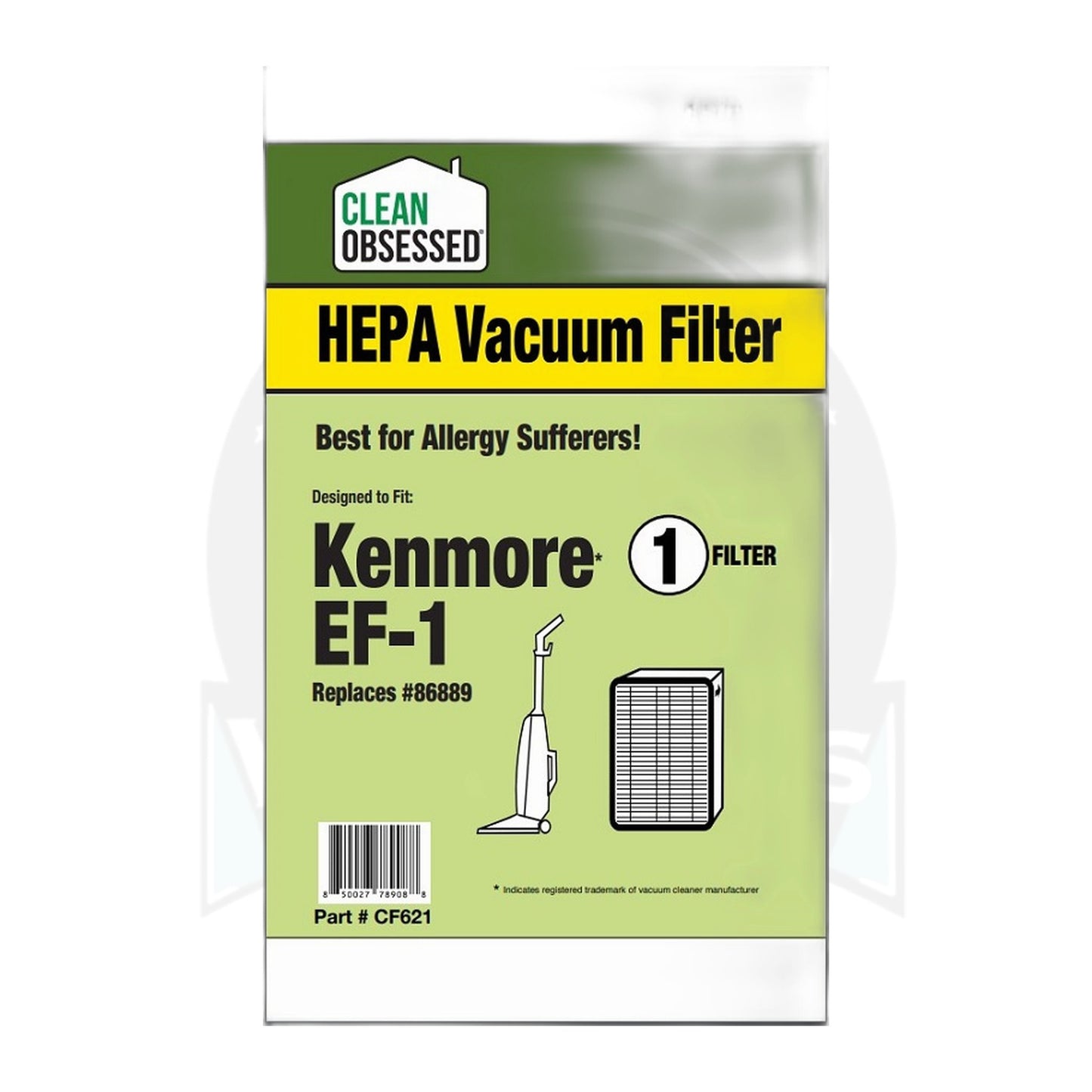 Clean Obsessed Kenmore EF-1 HEPA Filter for Progressive Canisters (86889)