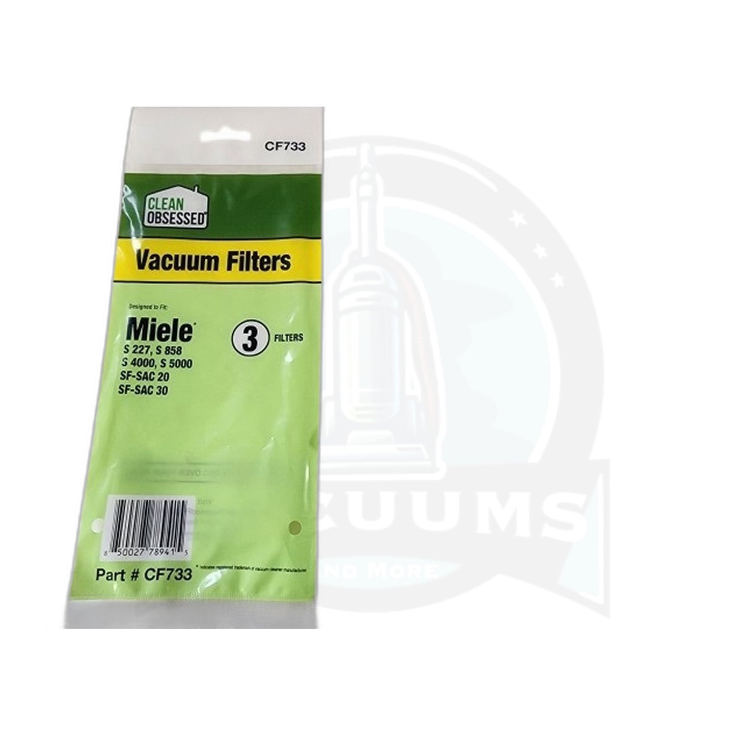 Clean Obsessed Super Air Clean Filters for Miele, 3-Pack (SF-SAC 20/30)