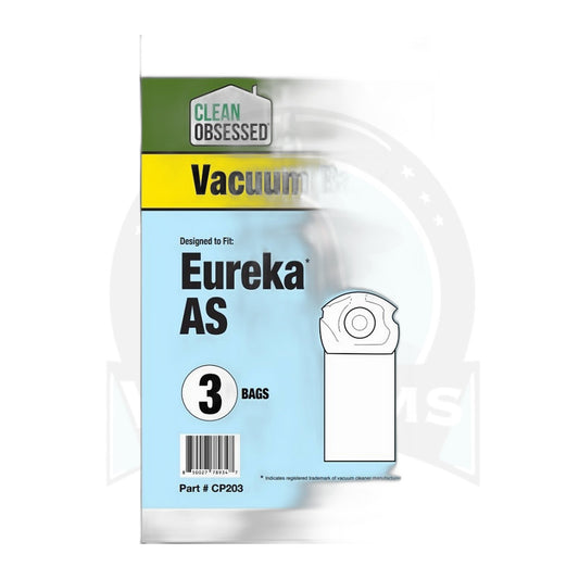 Clean Obsessed Type AS Micro Paper Vacuum Bags for Eureka (3-Pack)