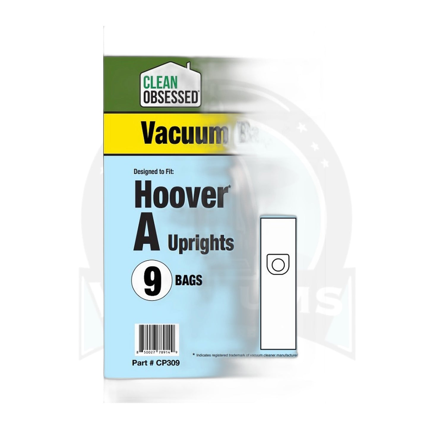 Clean Obsessed Hoover Type A Micro Vacuum Bags, 9-Pack