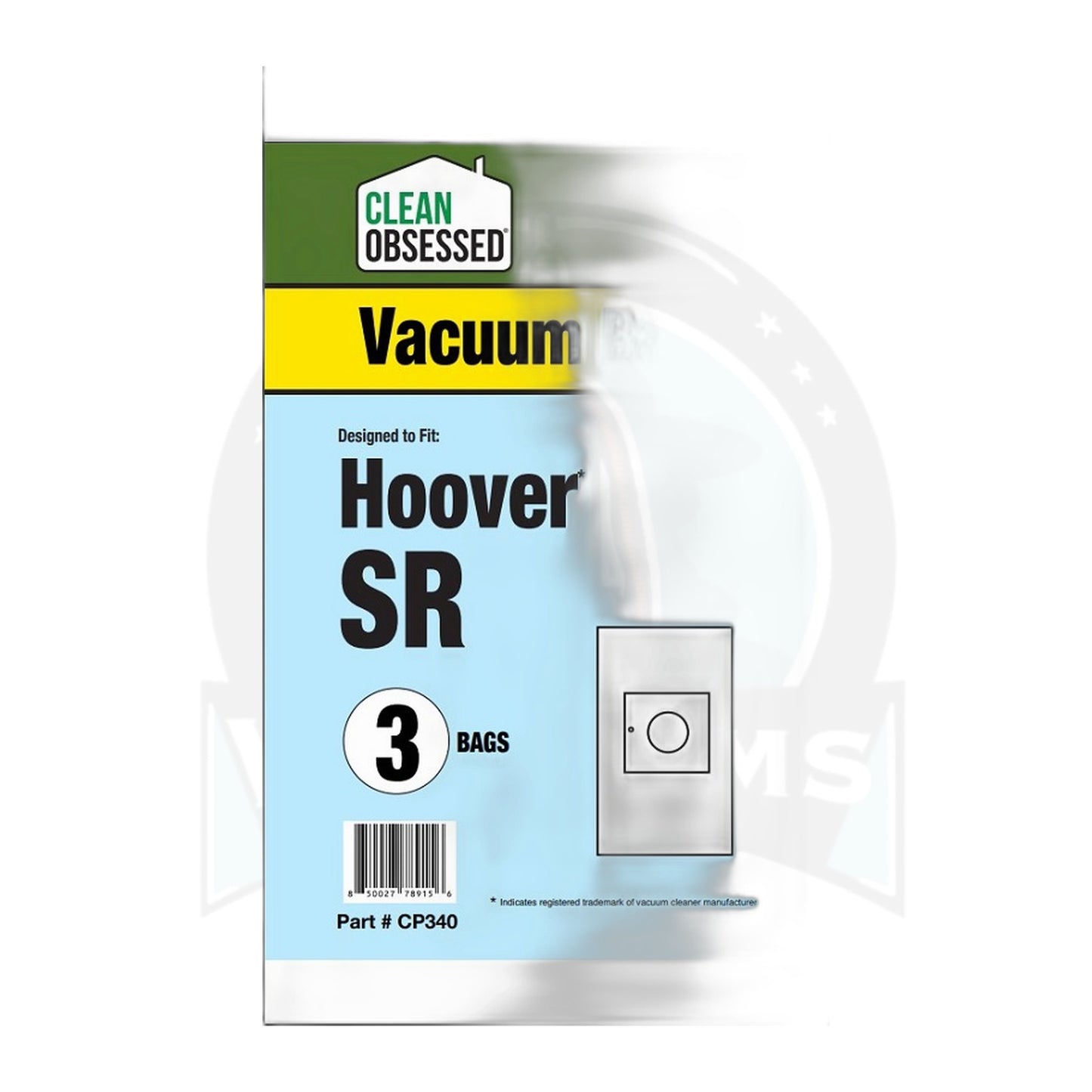 Clean Obsessed Hoover Type SR Micro Filtration Vacuum Bags, 3-Pack