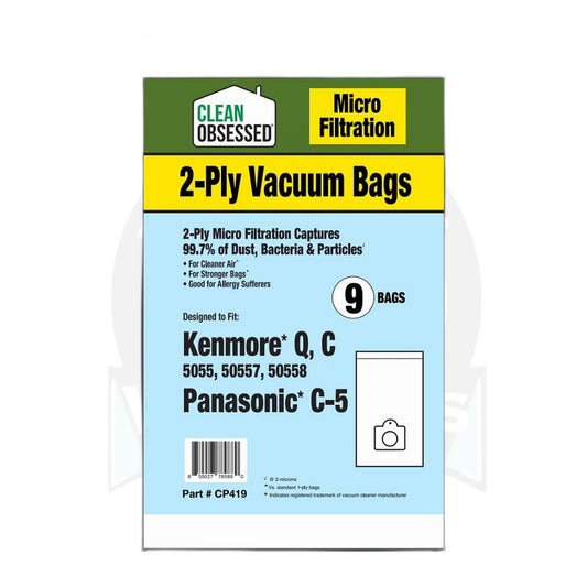 Kenmore Type C Micro Filtration Bags for 5055, 50558 (9-Pack)