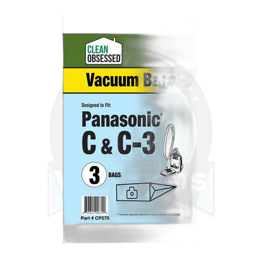 Clean Obsessed Panasonic Type C & C-3 Micro Paper Bags 3-Pack