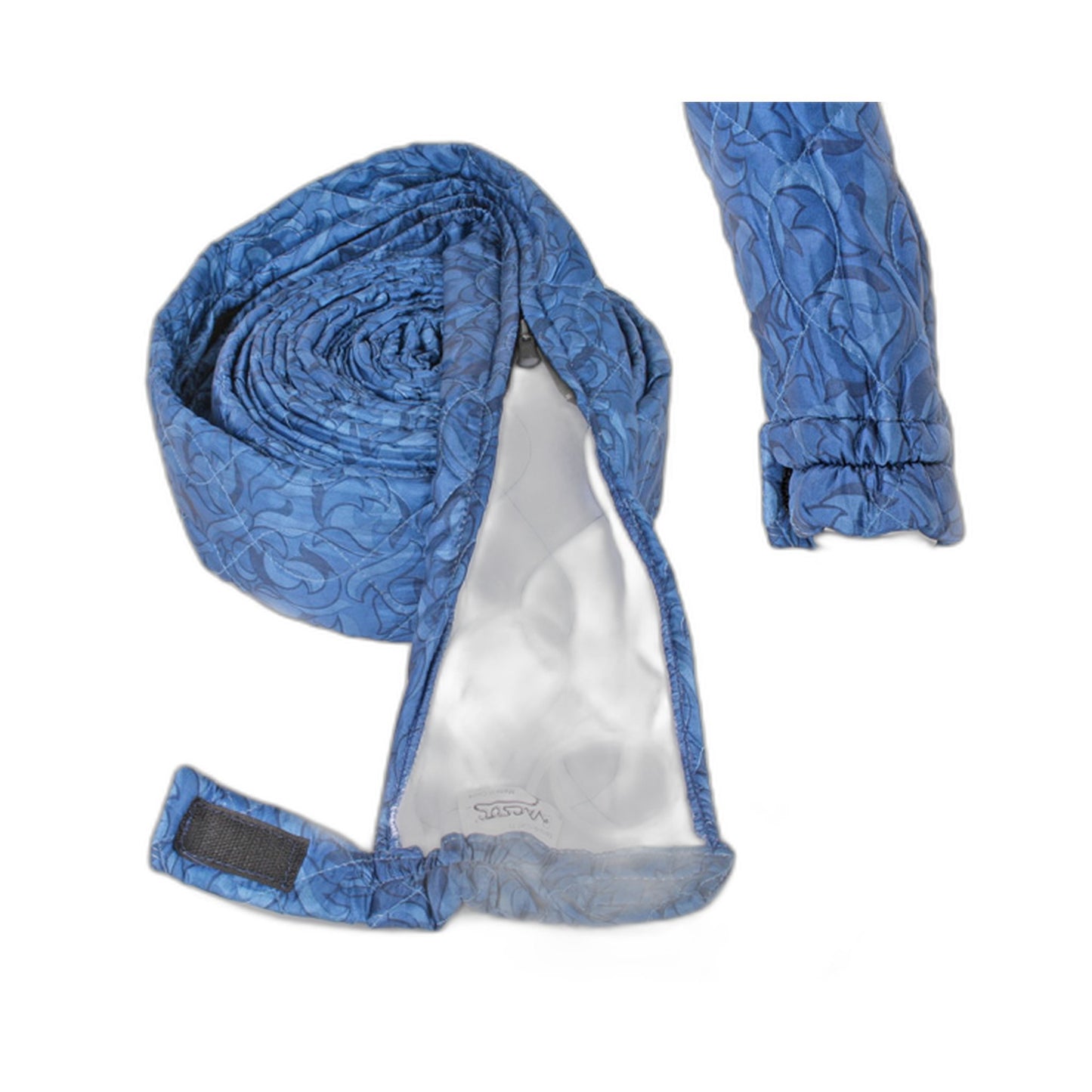 MD 35ft Zippered Central Vacuum Hose Sock Cover, Blue