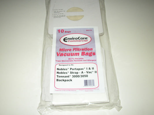 EnviroCare ECC175 Backpack Vacuum Bags, 10-Pack