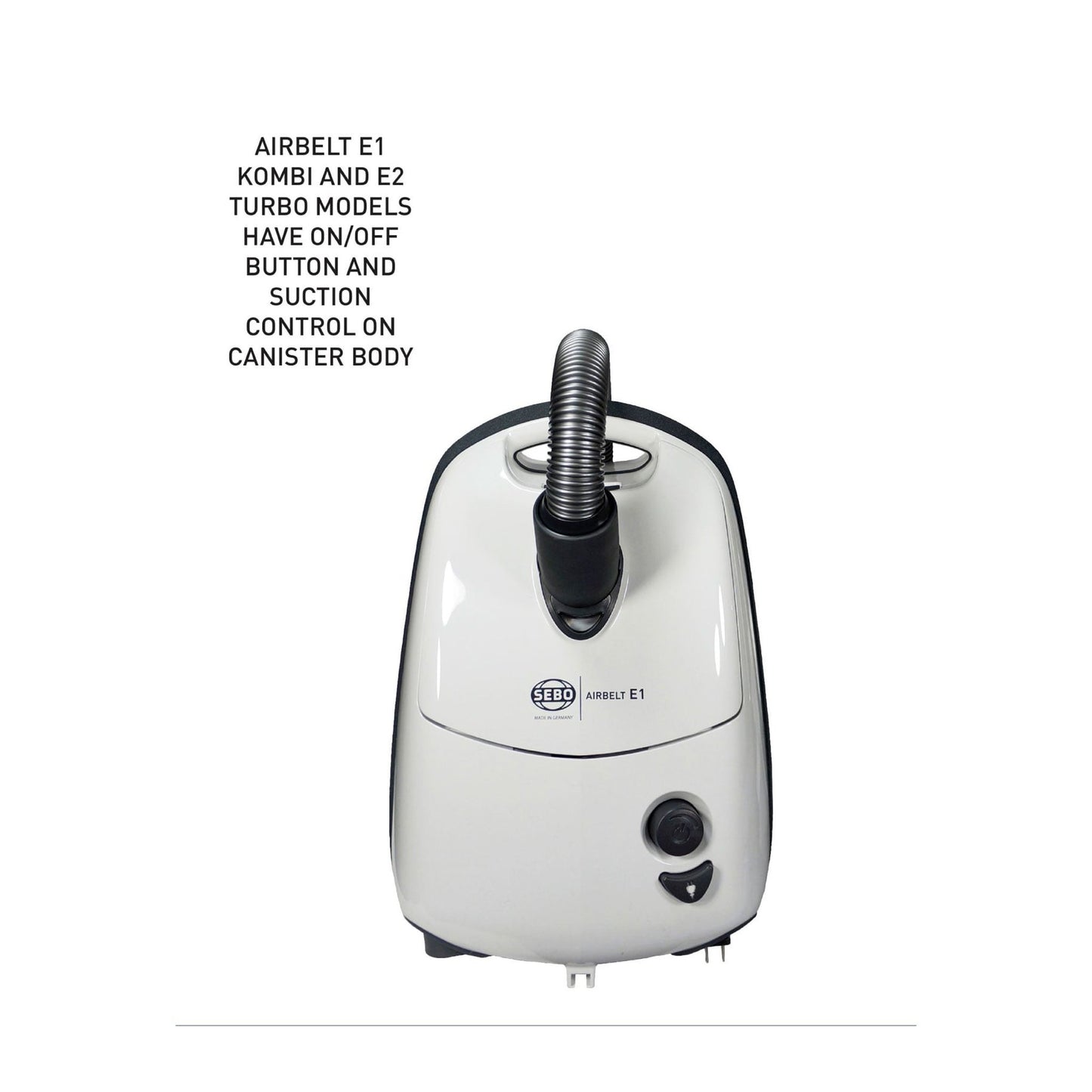 SEBO AIRBELT E3 Premium Canister Vacuum with ET-1 Power Head and Parquet Brush (Red)