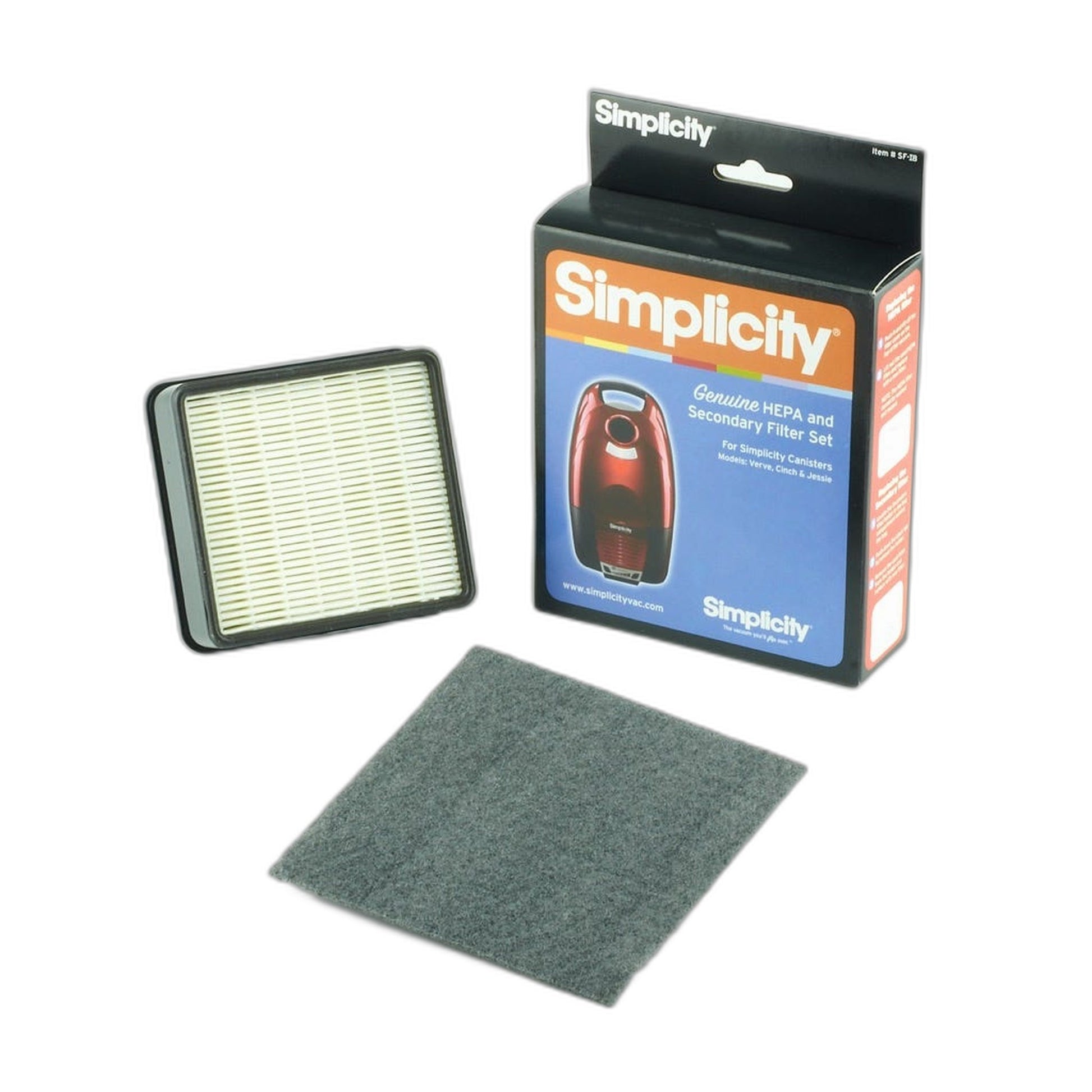 Simplicity Genuine Hi Flow HEPA and Secondary Filter Set for Verve, Cinch and Jessie