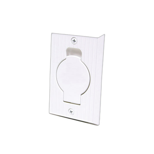 Vaculine White Plastic Utility Inlet