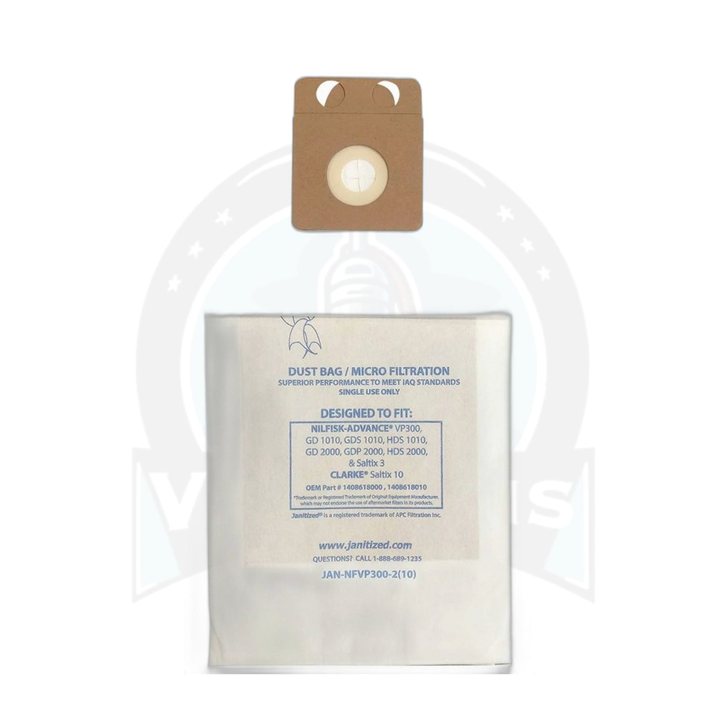 Nilfisk GD1010 & VP300 Paper Vacuum Bags (10-Pack)