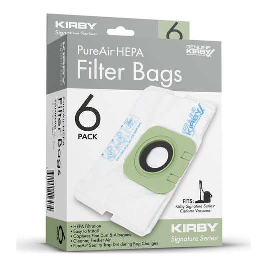 Kirby S10044 PureAir HEPA Canister Bags, 6 Pack + 2 Pre-Motor Filters