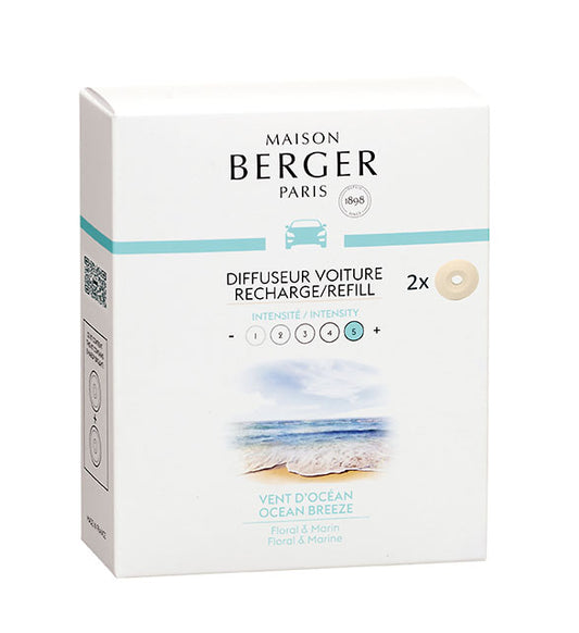 Maison Berger Set of 2 Ocean Breeze Car Diffuser Refills