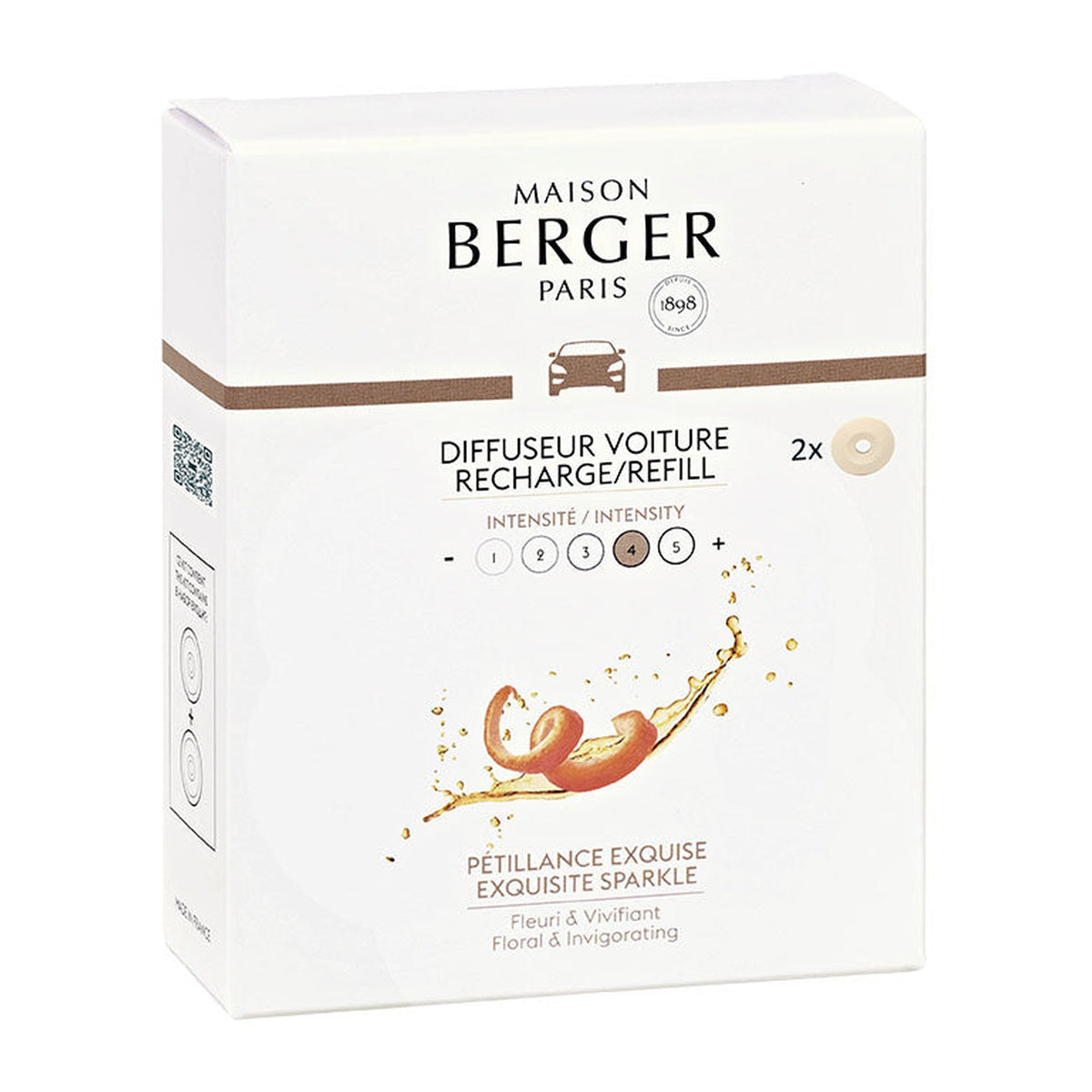Maison Berger Set of 2 Exquisite Sparkle Car Diffuser Refills