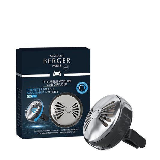 Maison Berger Flash On/Off Car Diffuser Clip – Gunmetal, No Fragrance