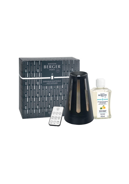 Maison Berger Amphora Mist Diffuser Gift Set – Black, Zest of Verbena