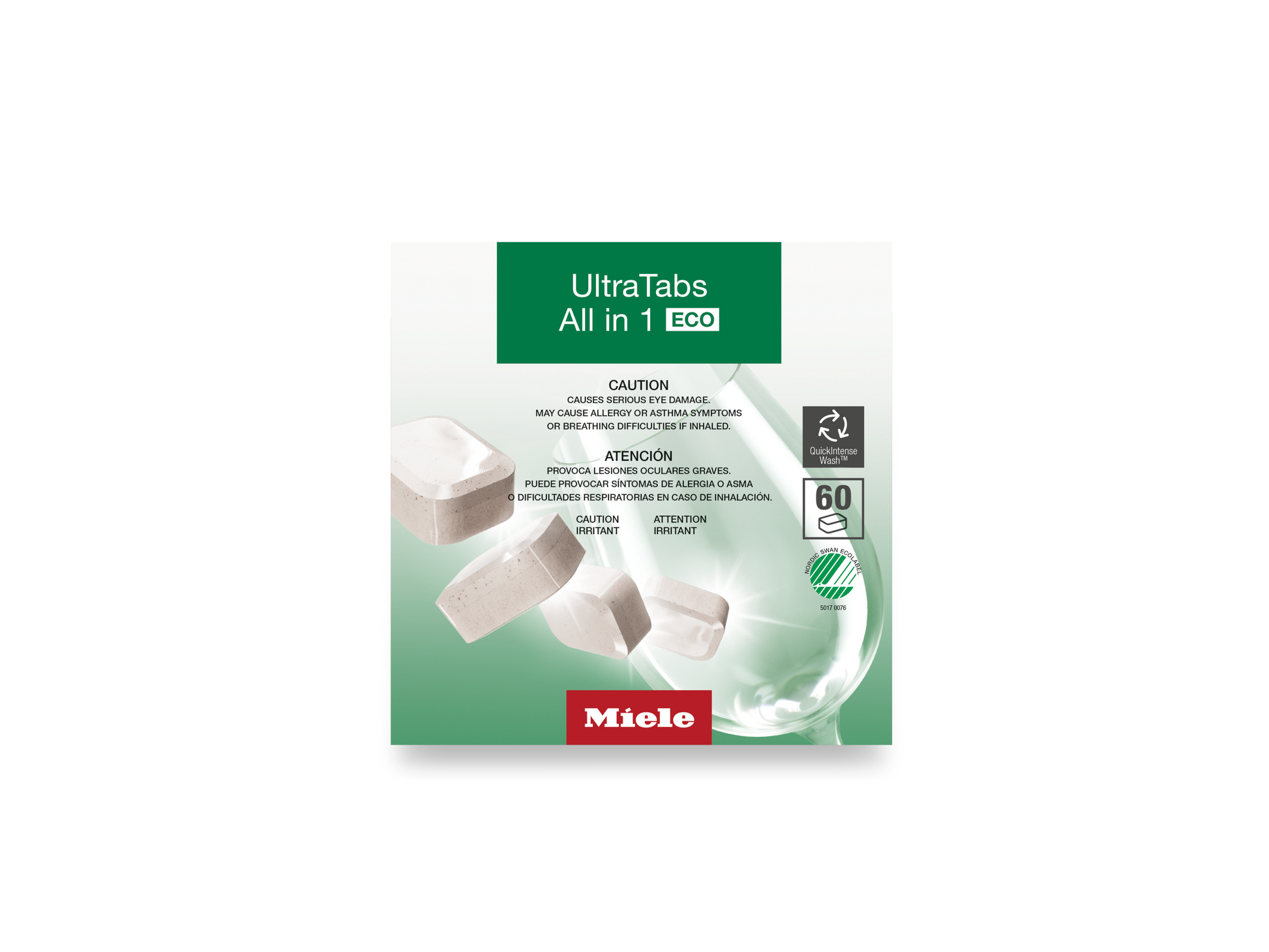 Miele UltraTabs All in 1 ECO Dishwasher Tablets – 60 Count