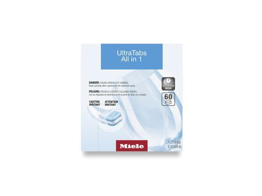 Miele UltraTabs All in 1 Dishwasher Tablets – 60 Count