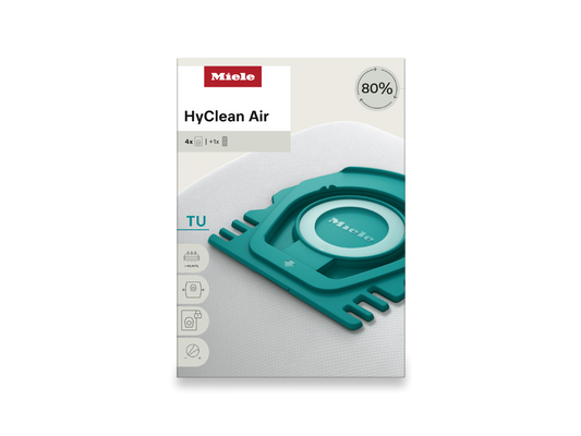 Miele TU HyClean Air Vacuum Bags – 4 Count