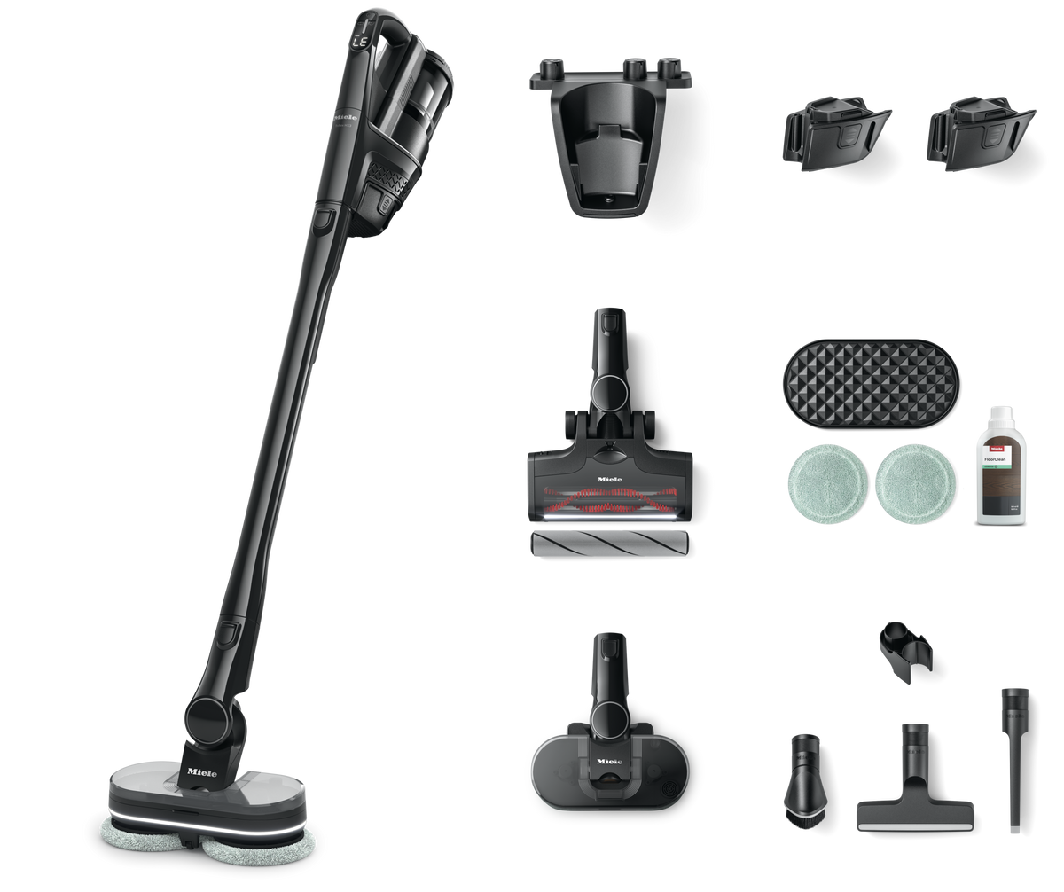Miele Triflex HX3 Plus Aqua Cordless Vacuum & Mop – Obsidian Black