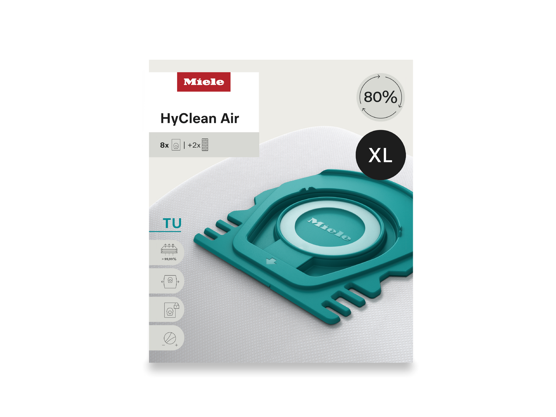 Miele TU HyClean Air XL Vacuum Bags – 8 Count