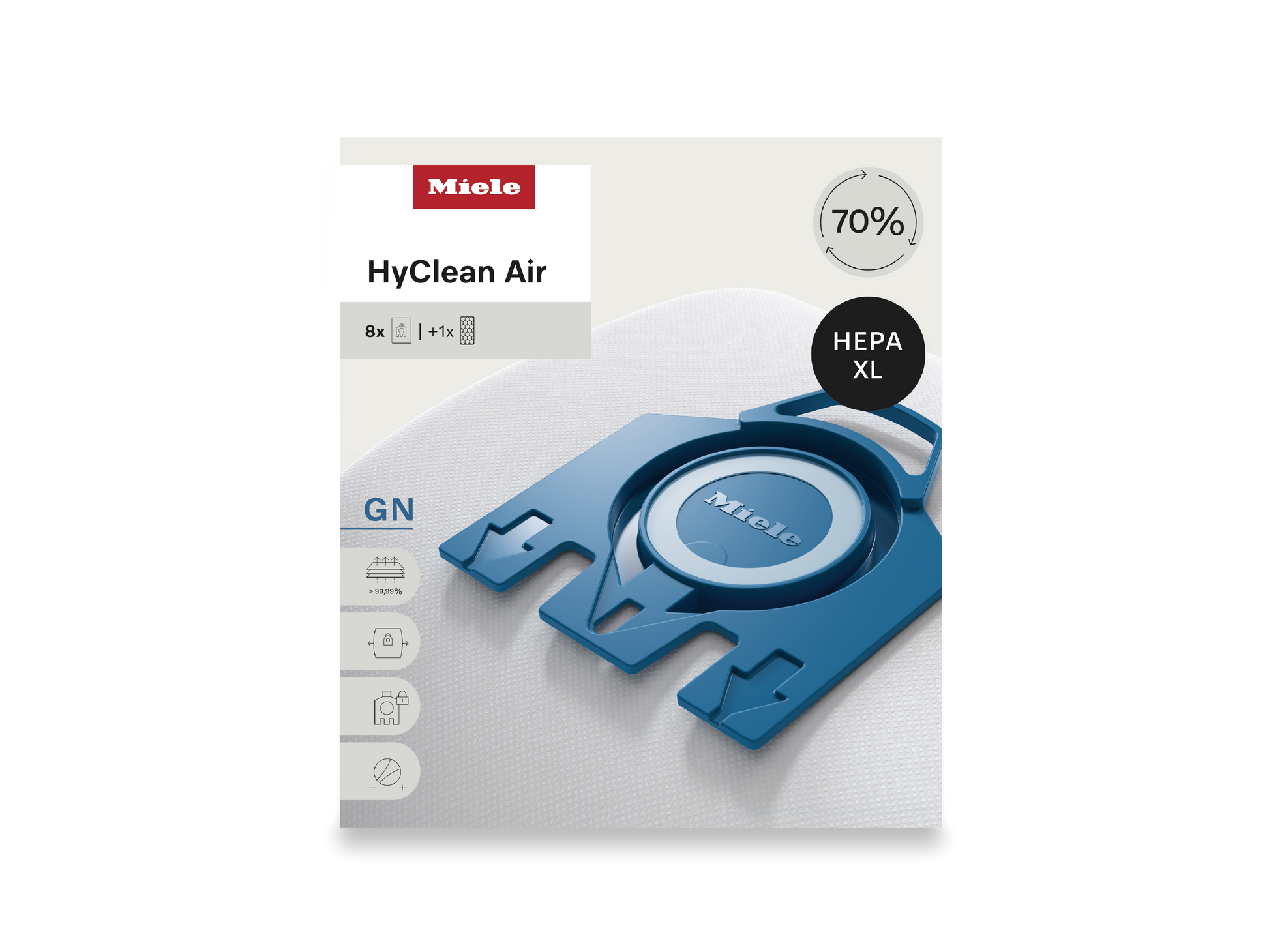 Miele GN HyClean Air Allergy XL Pack – 8 Count with HEPA Filter