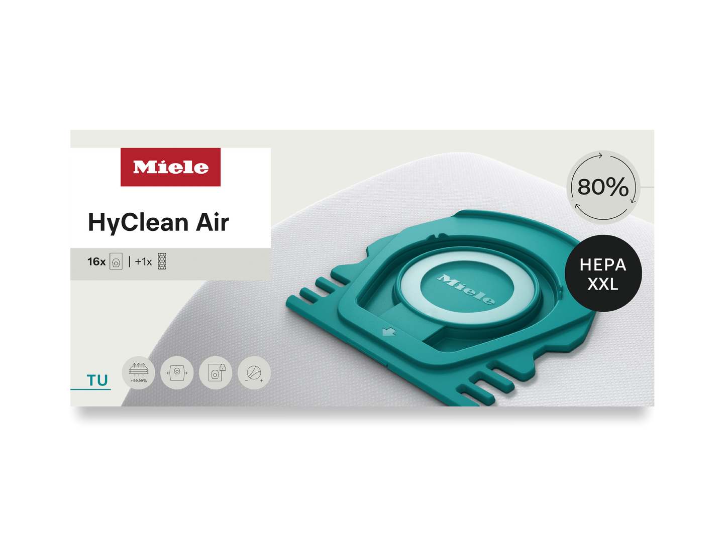 Miele TU HyClean Air Performance Pack – 16 Count with HEPA Filter
