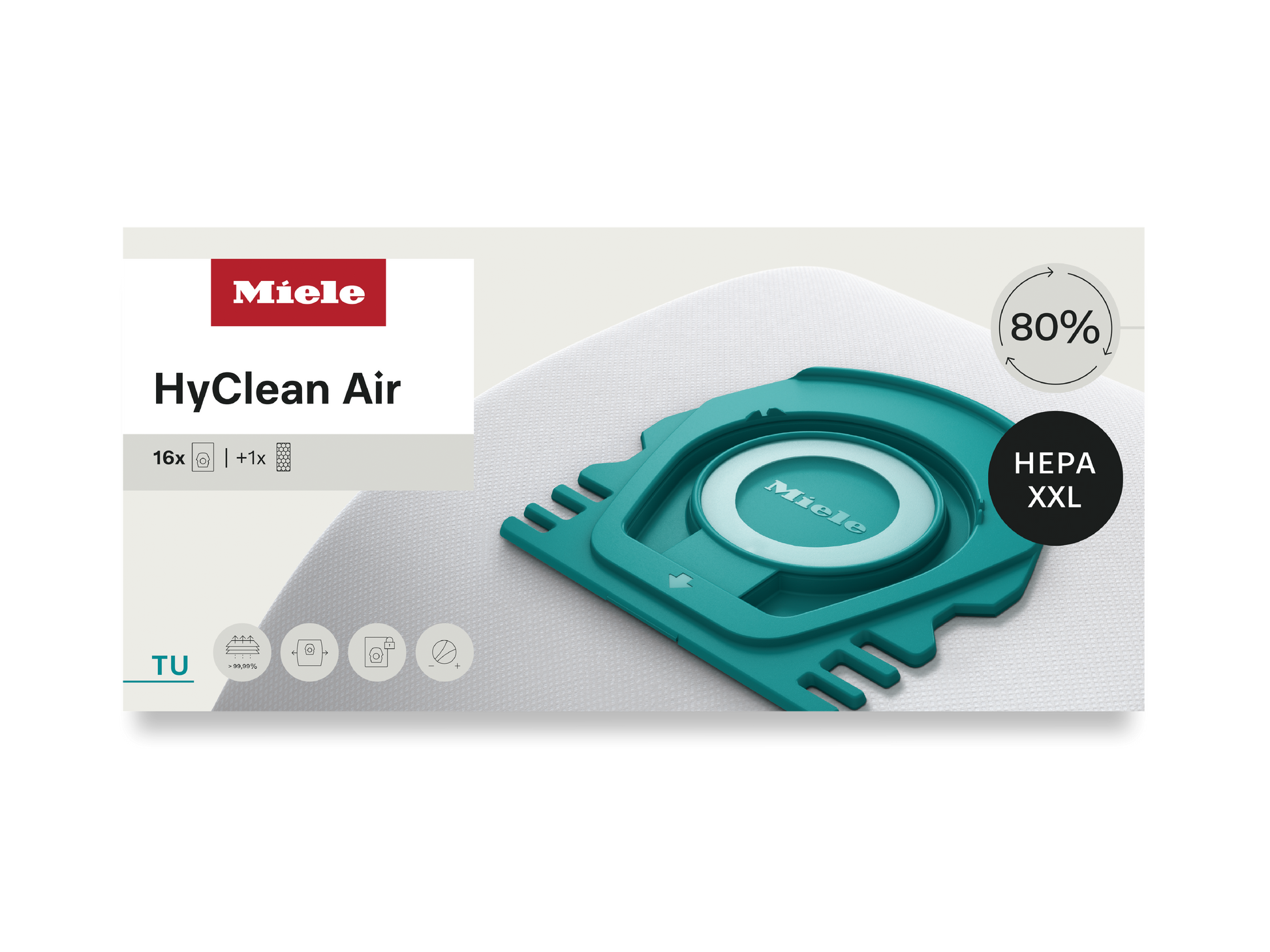 Miele TU HyClean Air Performance Pack – 16 Count with HEPA Filter