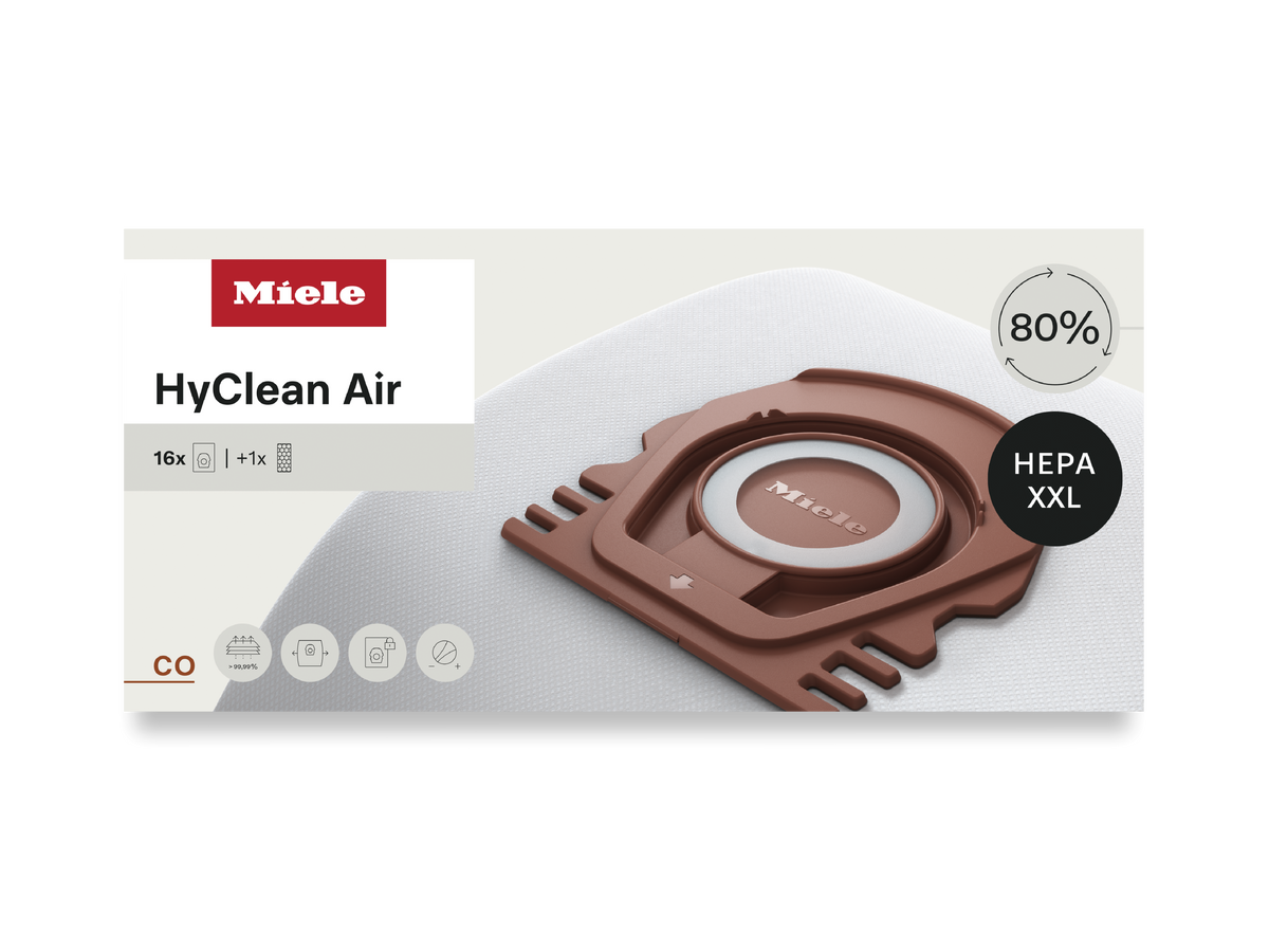 Miele CO HyClean Air Performance Pack – 16 Count with HEPA Filter
