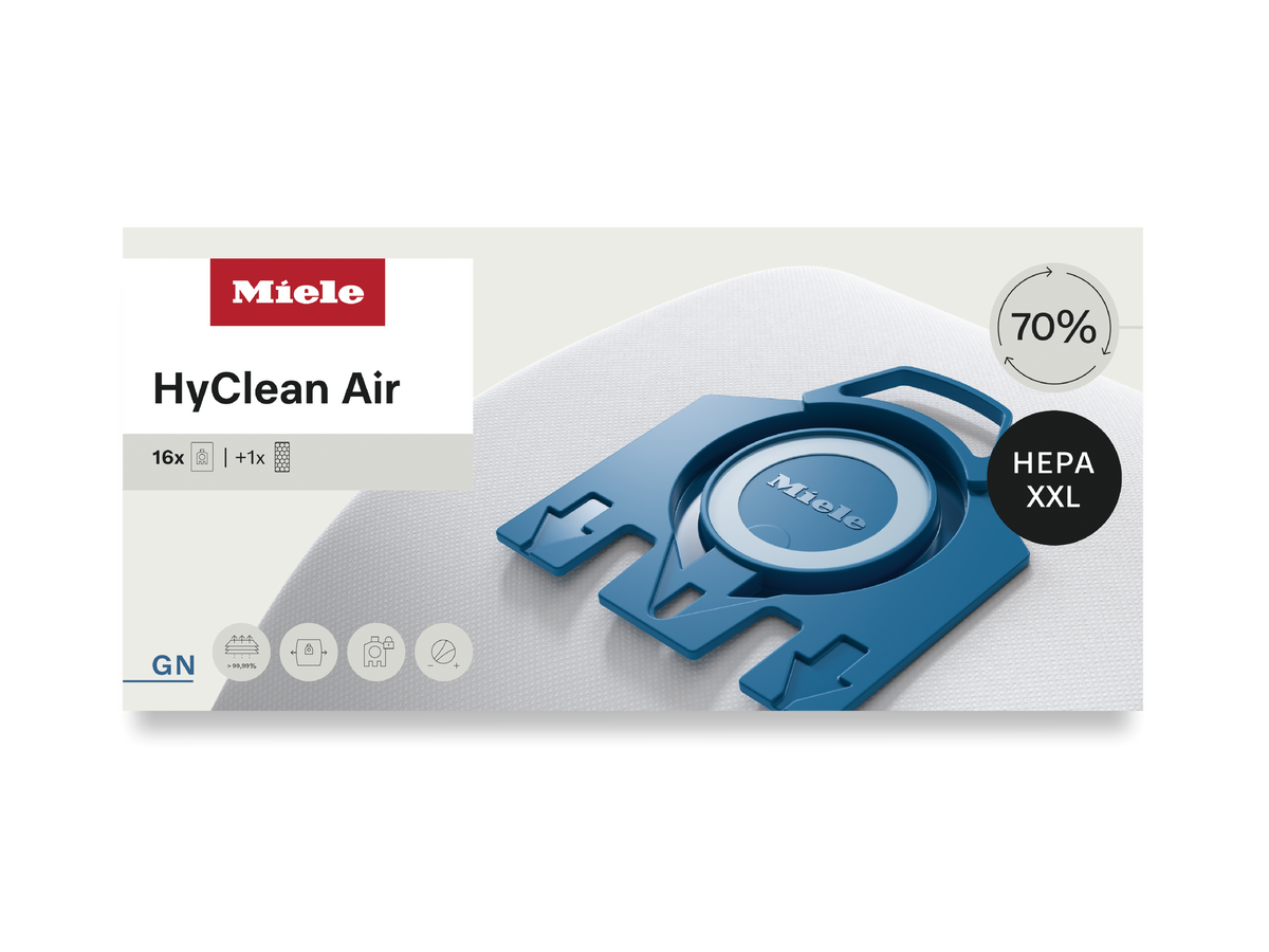 Miele GN HyClean Air Performance Pack – 16 Count with HEPA Filter