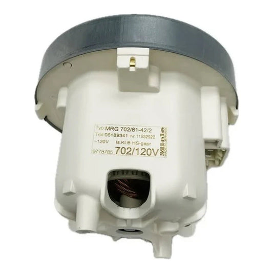Miele 6189341 120V fan motor with identification label for Compact C1 and S4000 vacuums