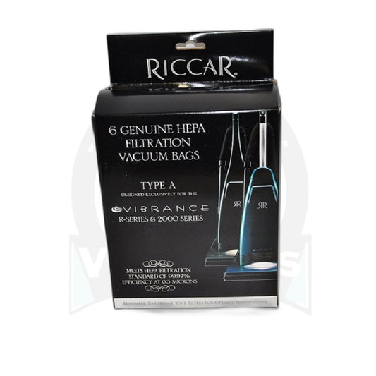 Riccar RAH-6 Type A HEPA Bags 6-Pack (Vibrance R, 2000 & 4000 Series)