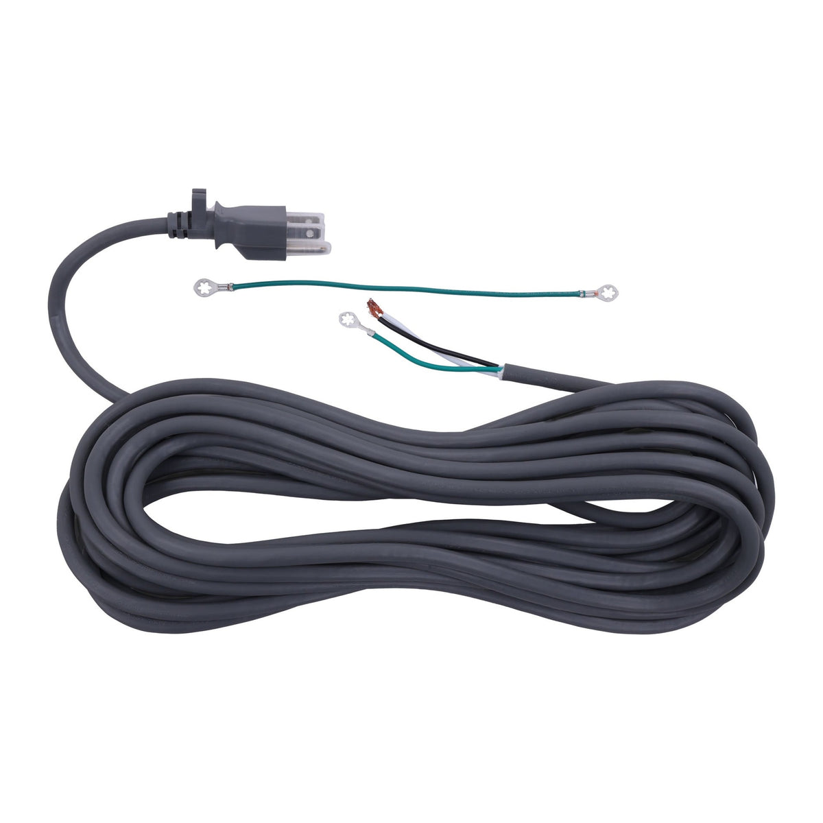 Sanitaire 5237017 titanium-gray power cord and terminal assembly with grounded plug