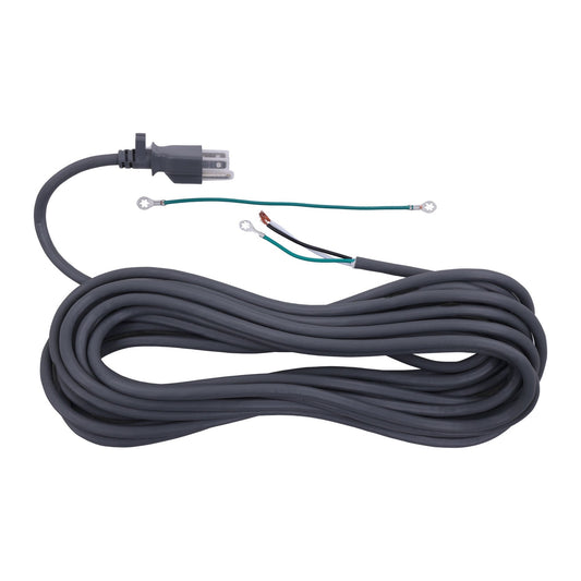 Sanitaire 5237017 titanium-gray power cord and terminal assembly with grounded plug