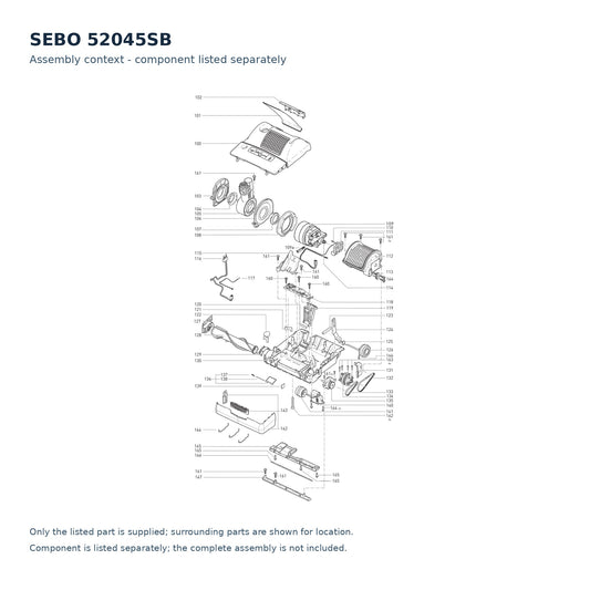 SEBO 52045SB schematic illustration; component context, no separate callout; only the listed part supplied