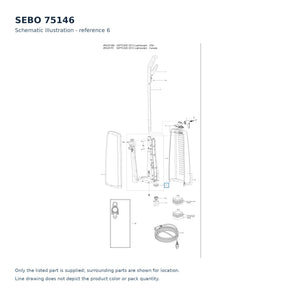 SEBO 75146 schematic illustration; reference 6; only the listed part supplied