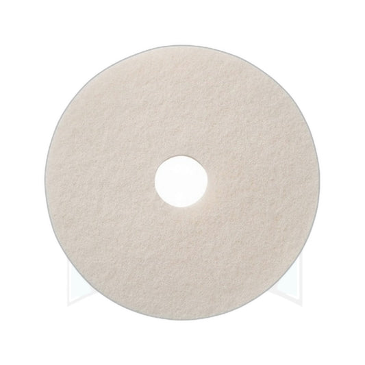 15" White Polishing Floor Pads - Box of 5 for Rotary Buffers