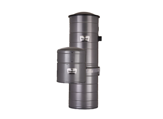 VacuMaid S1660 split central vacuum system with separate dirt canister
