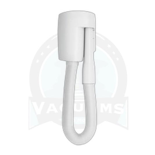 WallyFlex White Central Vacuum Auxiliary Valve with 13' Attached Hose